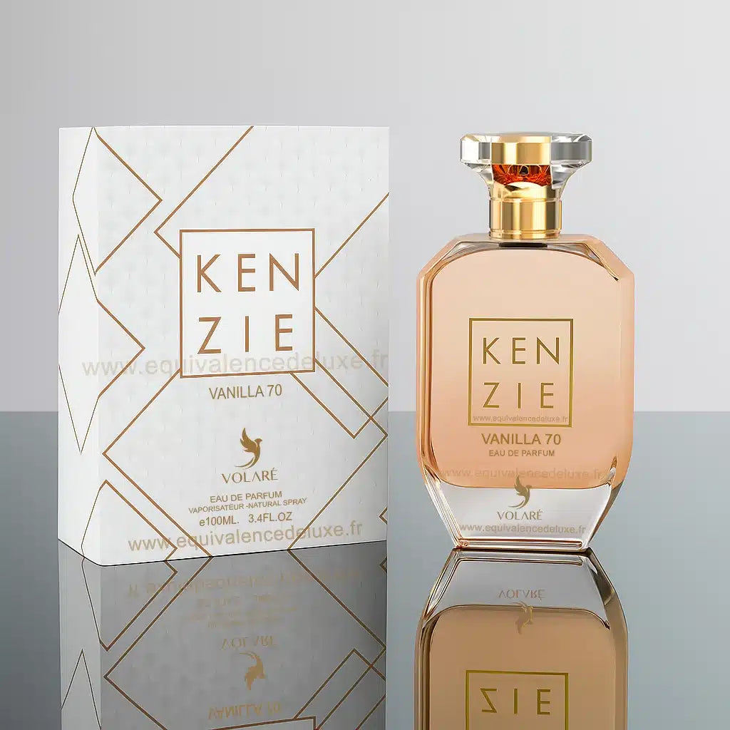 Kenzie Vanilla 70 by Volaré Perfumes elegant packaging