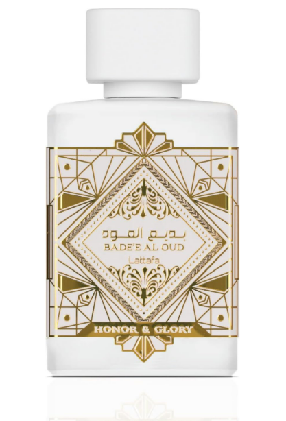 Lattafa Honor and Glory Eau de Parfum packaging premium oud perfume