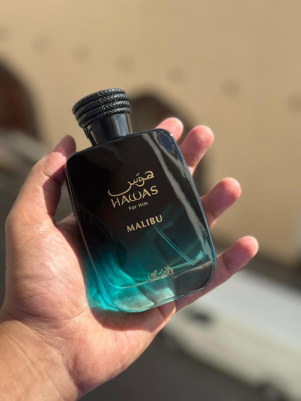Fresh aquatic citrus perfume Rasasi Malibu for men