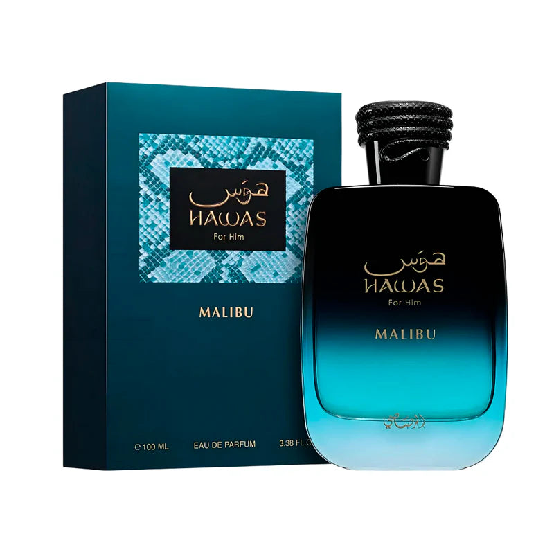 Rasasi Malibu Eau de Parfum packaging men perfume