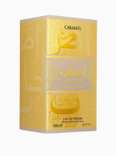 Mamlakat Al Oud Ashaab Caramel Eau de Parfum packaging premium unisex perfume